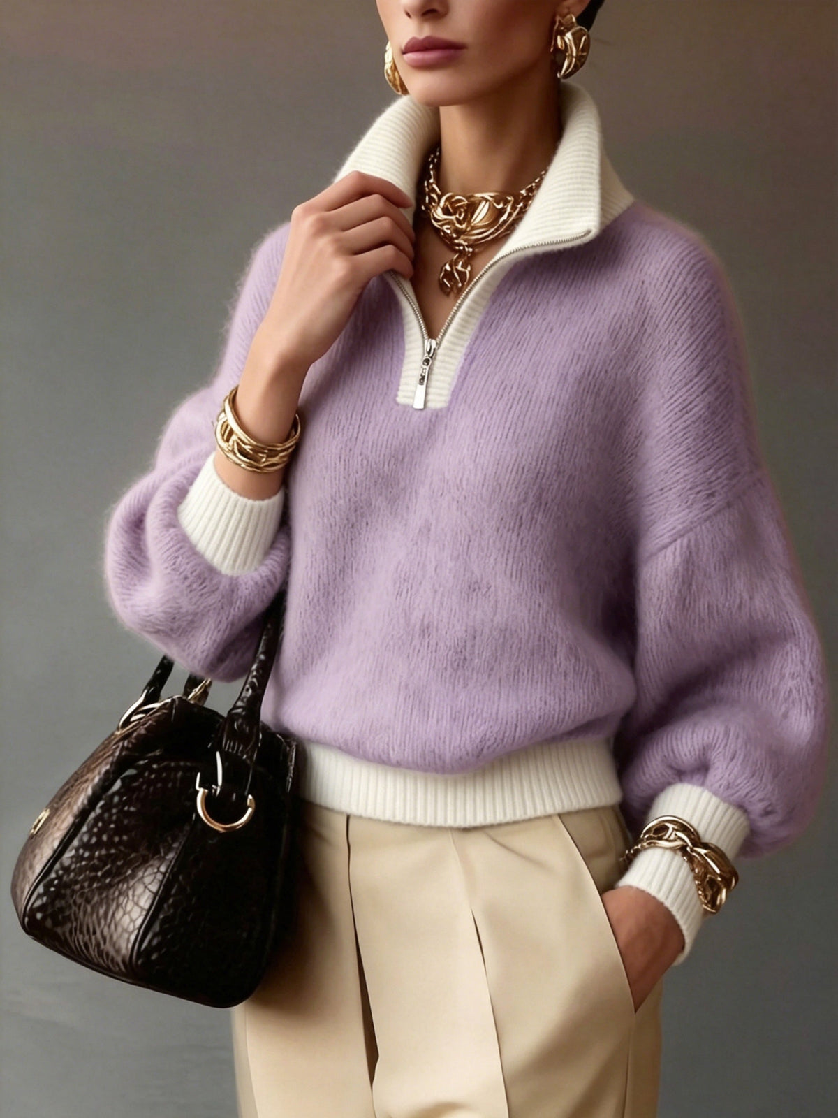 Laurel | Relaxed Half-Zip Sweater