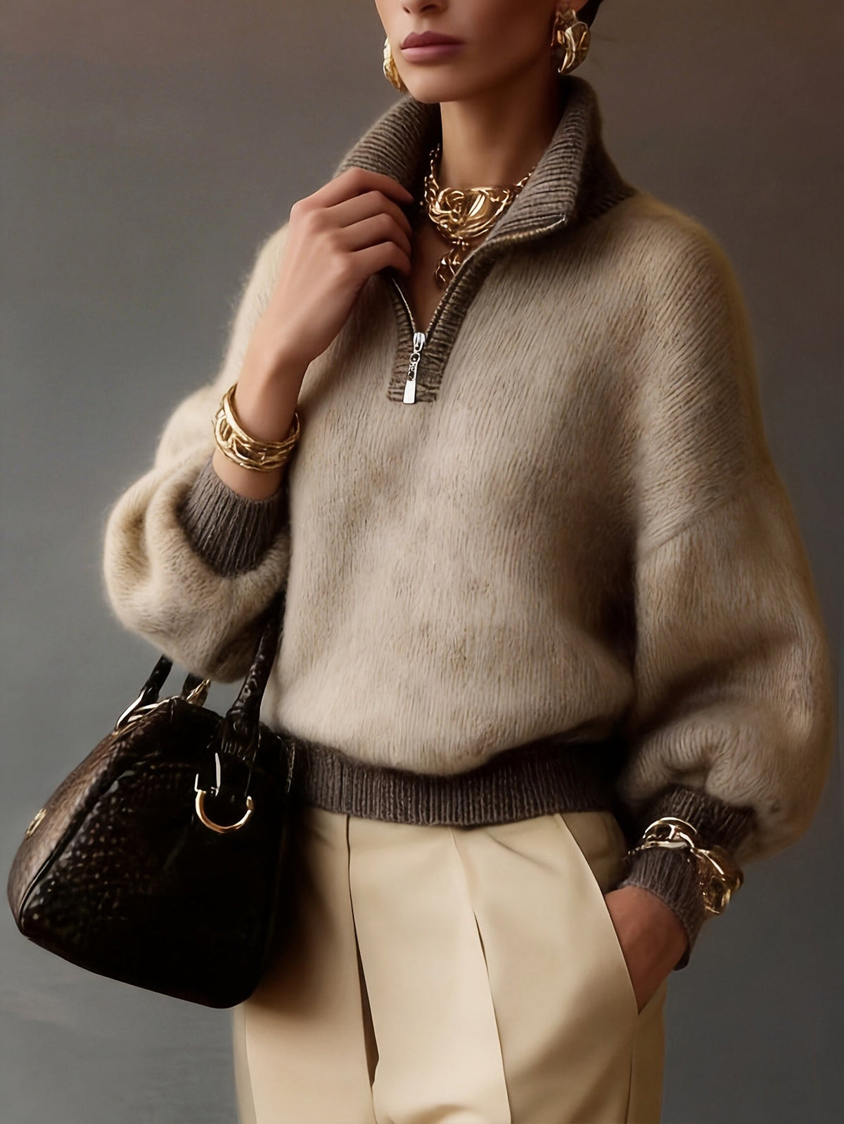 Laurel | Relaxed Half-Zip Sweater