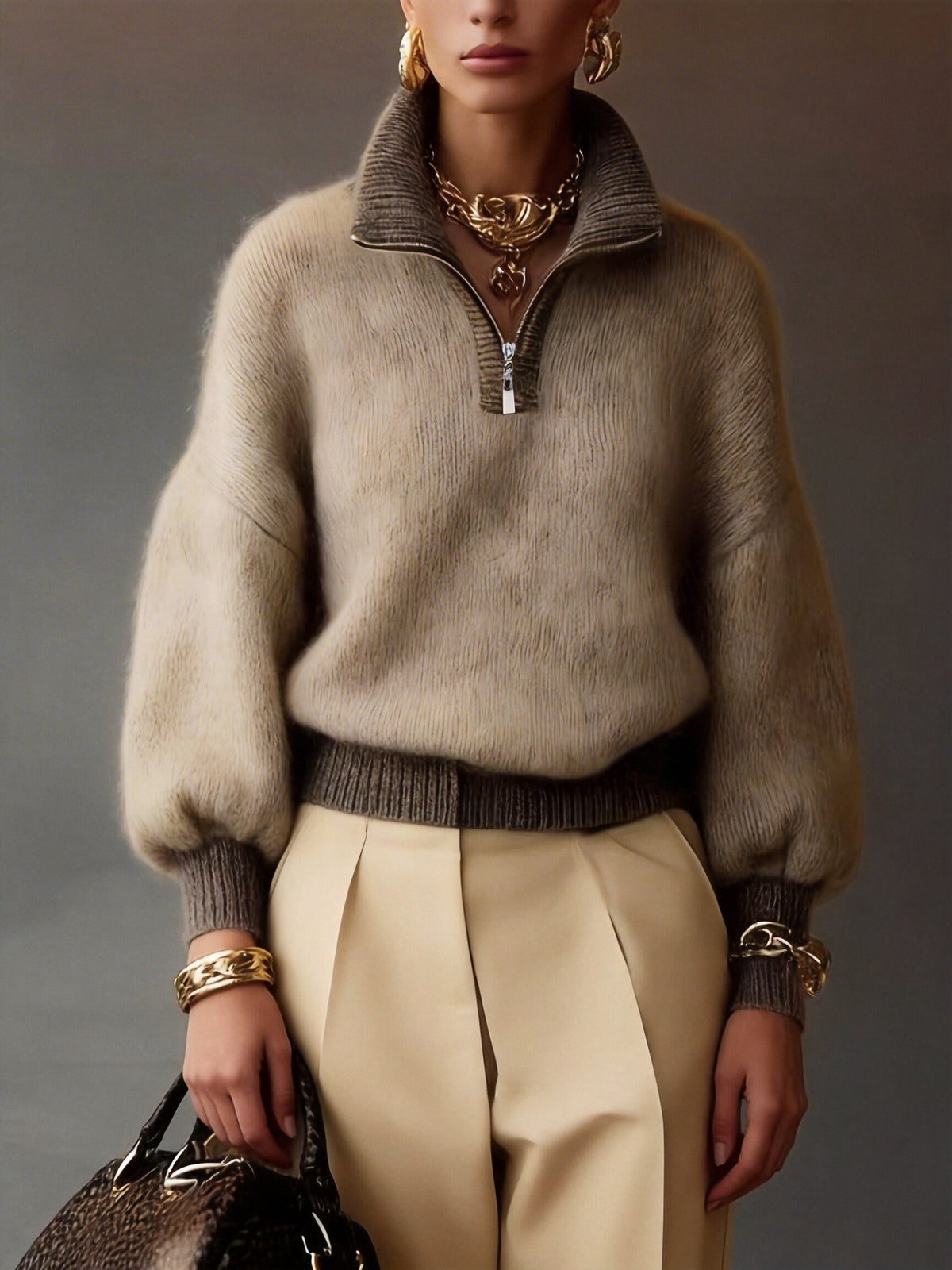 Laurel | Relaxed Half-Zip Sweater