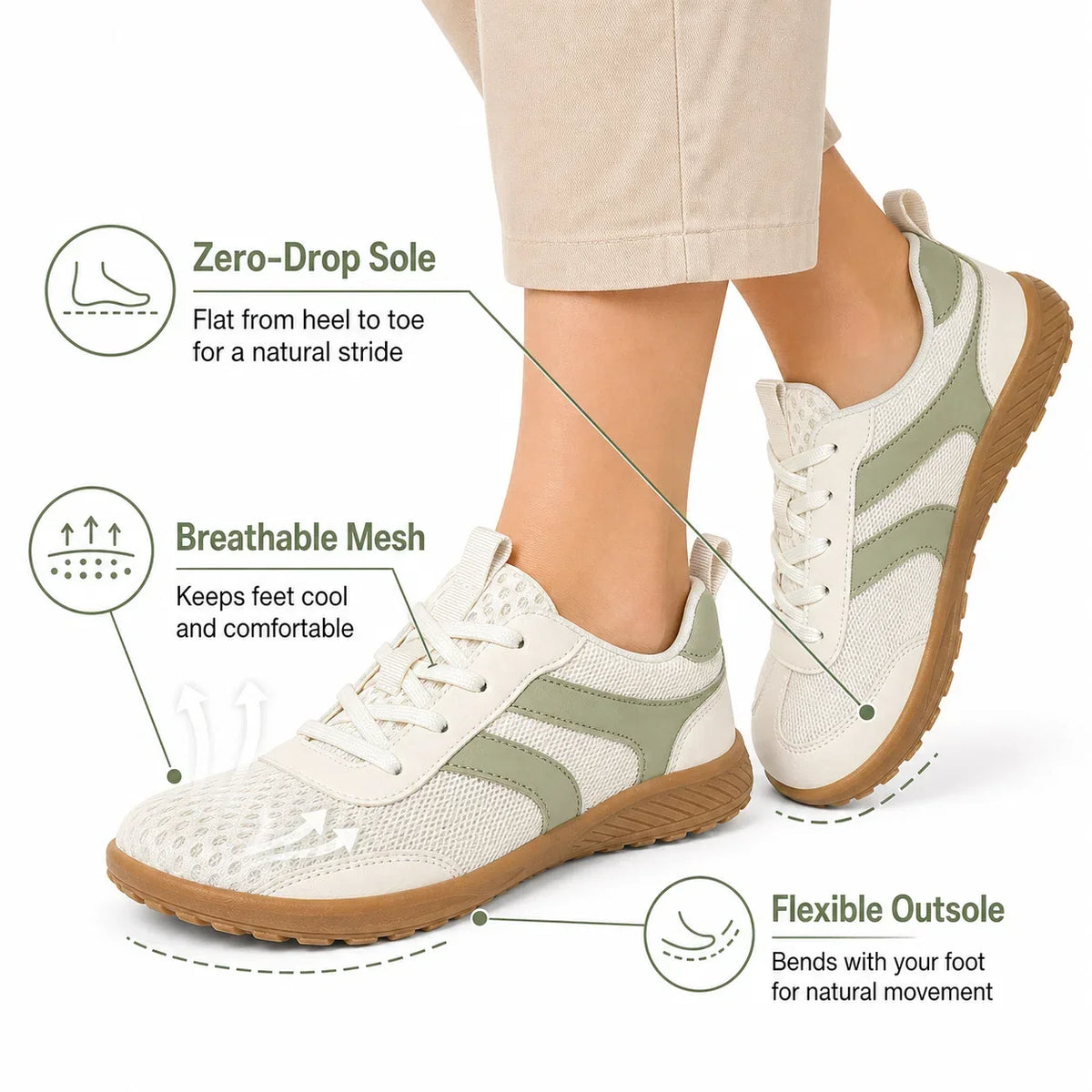 Barefoot Shoes For Women | Wide Toe Box Lace-Up