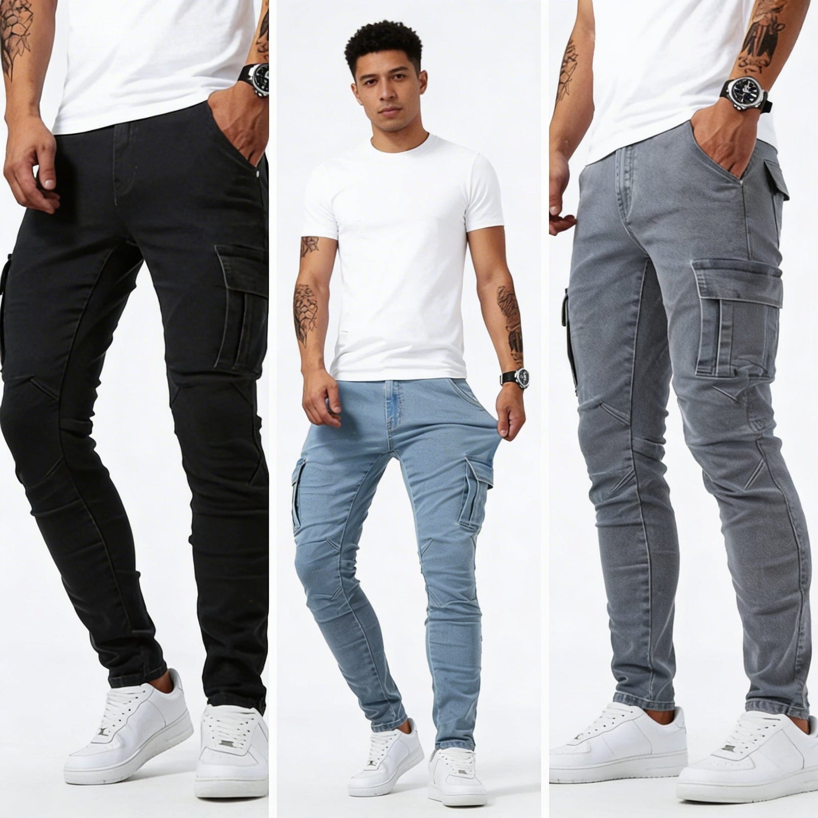 Brent | Jean Cargo Stretch Coupe Moderne