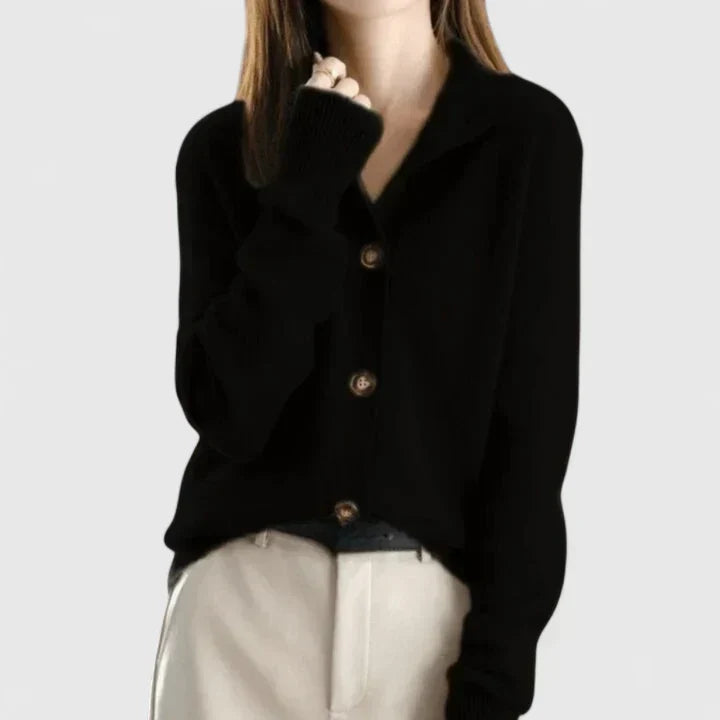 Adelie | Refined Collared Cardigan