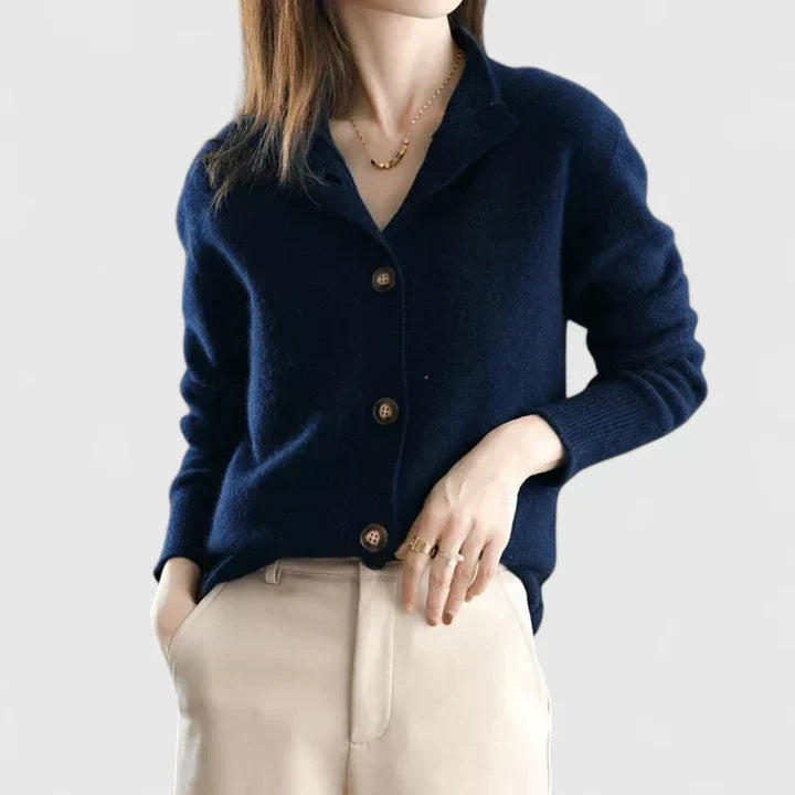 Adelie | Refined Collared Cardigan